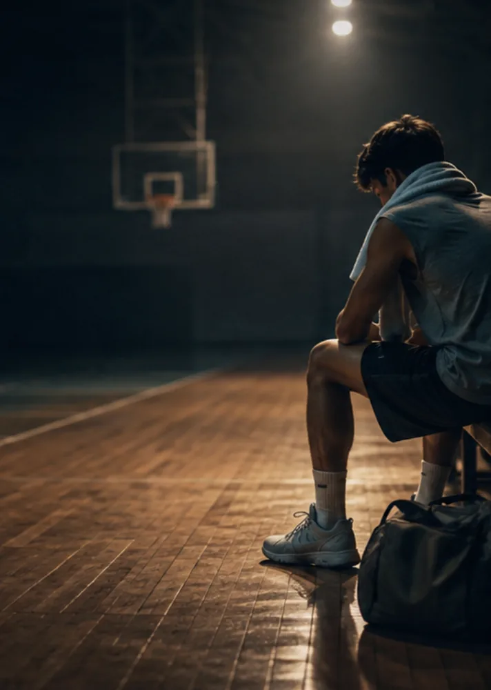 Youth basketball players practicing with a coach